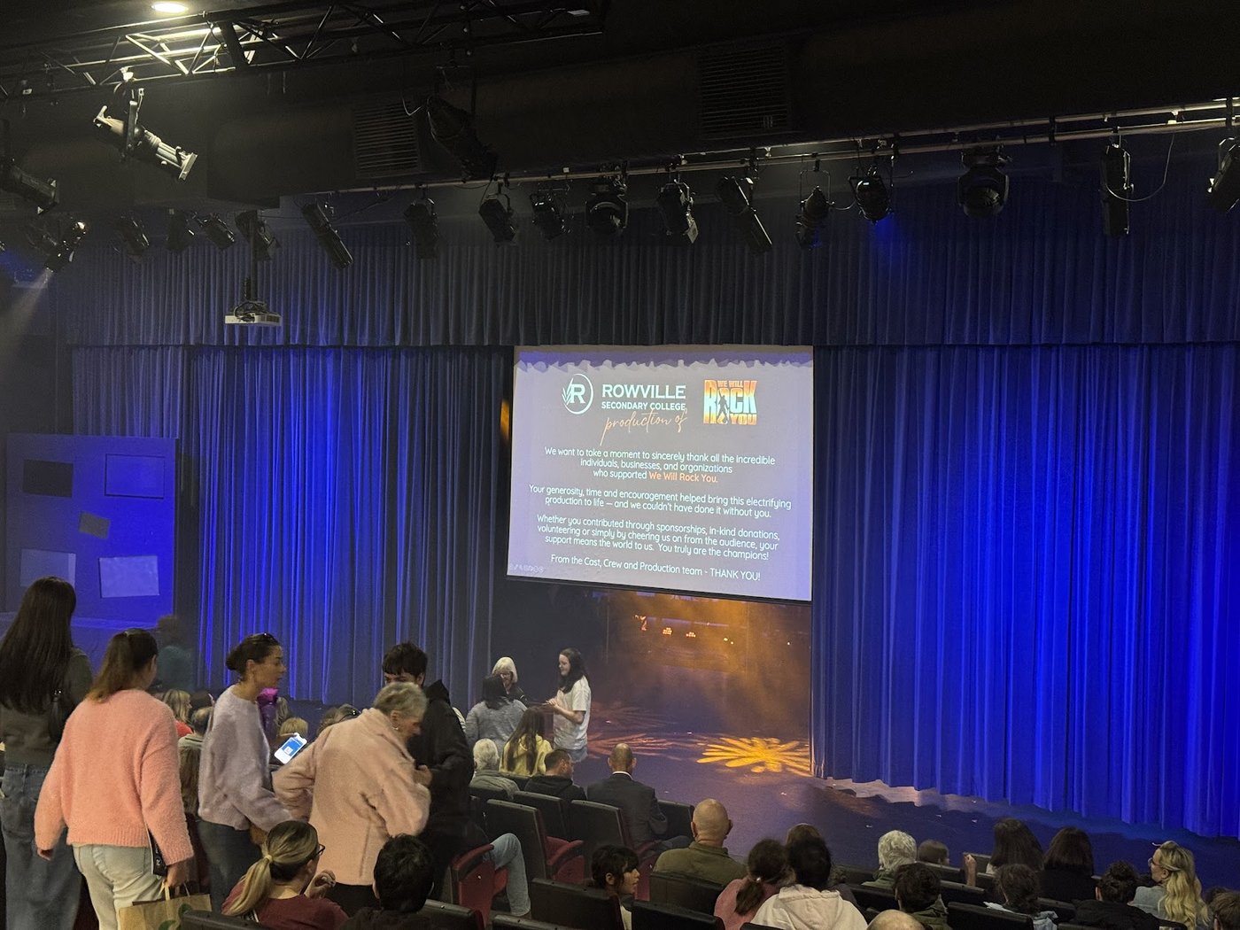 Rowville Secondary College's production of We Will Rock You.