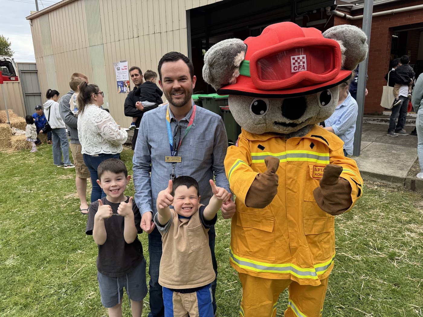 With the boys at the Scoresby CFA open day.