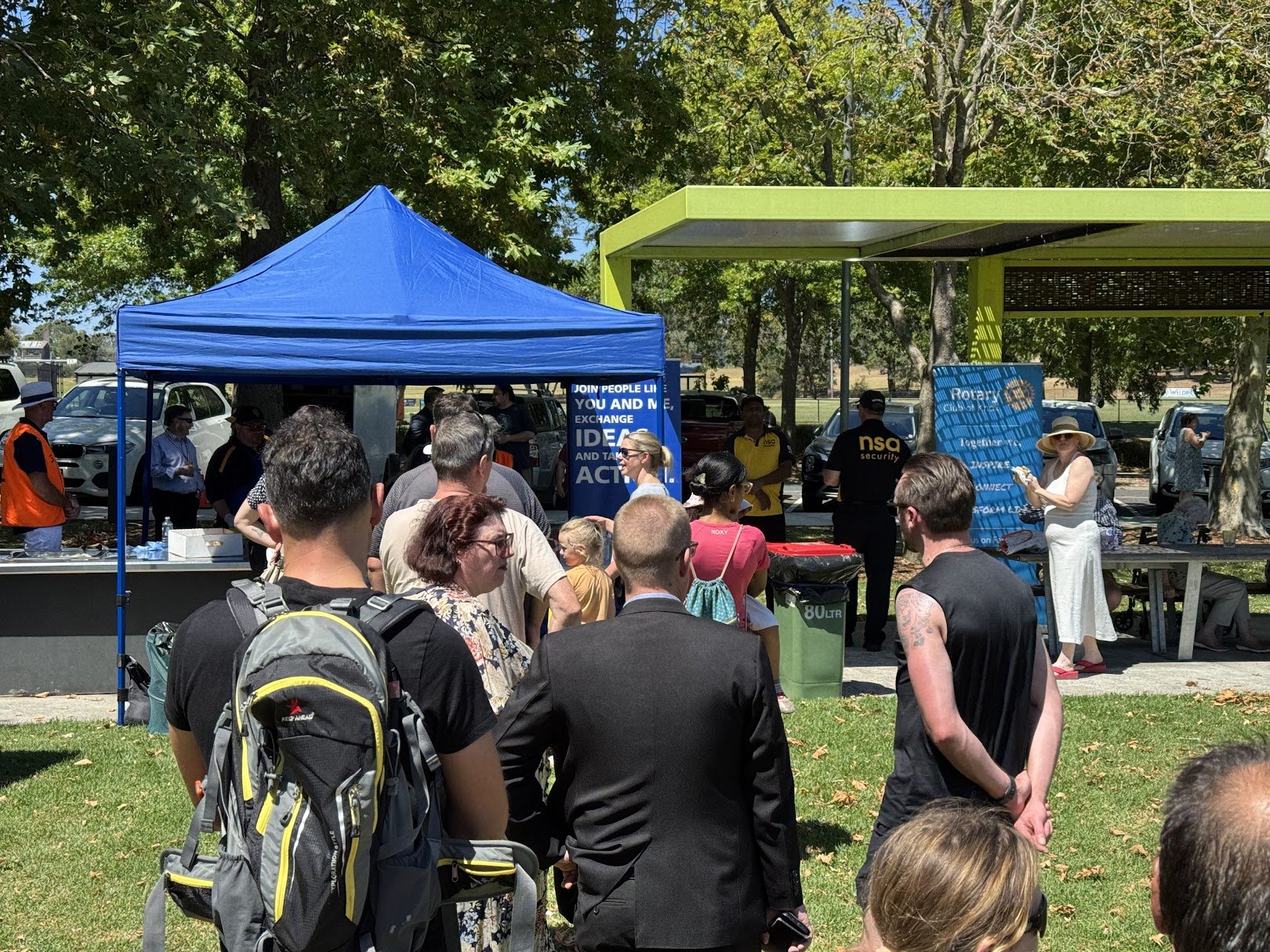 The Australia Day barbecue at the arboretum.